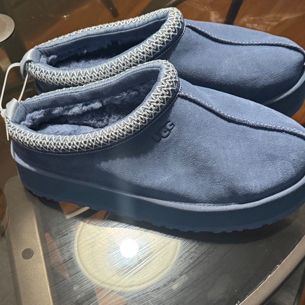 UGG Navy Suede Slip-Ons